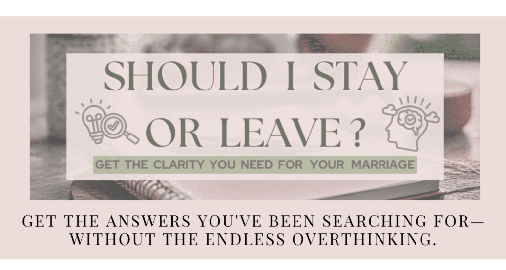 3 Reasons Why Your Husband Ignores You (And What to Do About It) 4 Should I stay or Leave: Get The Clarity You Need For Your Marriage - Marriage Audit