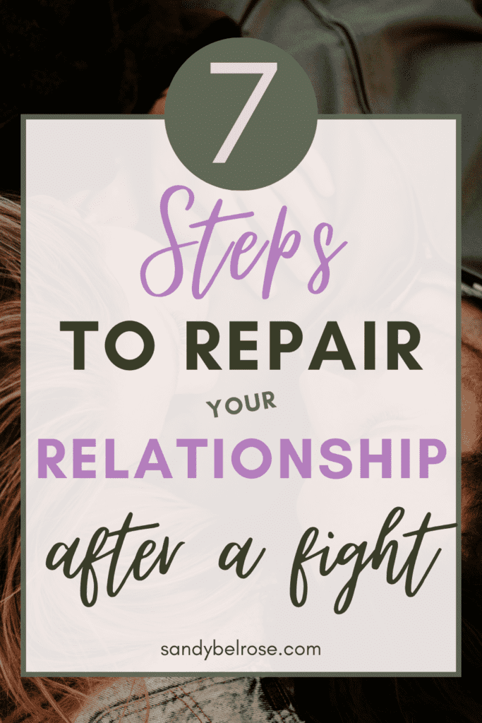 7 Steps To Repair Your Relationship After a Fight 2 A couple learning how to repair their relationship after a fight and rebuild trust.